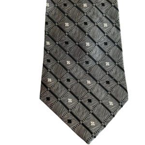 Embassy Row Men's Neck Tie Silk 59" L 4.25"W Gray USA Made
